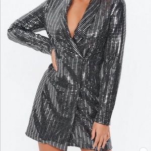 Sequin blazer dress. NWT